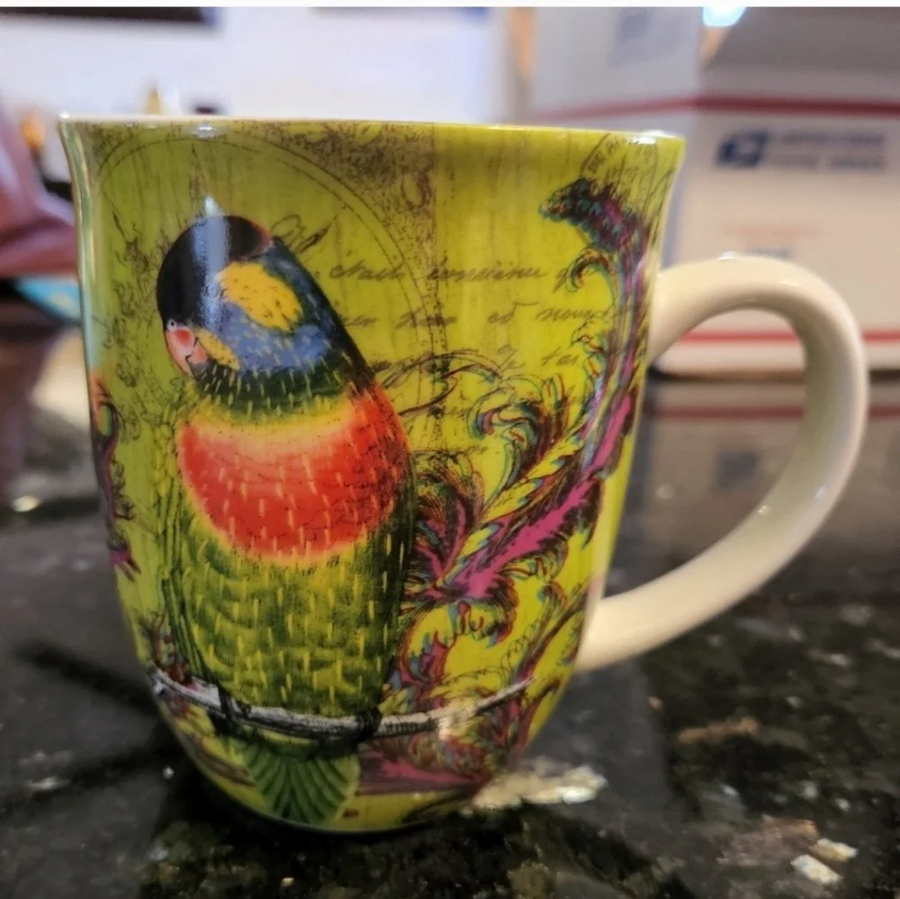 COPY - 2 Creative Tops Ltd Parrot Toucan Tropical Mug and tropical birds